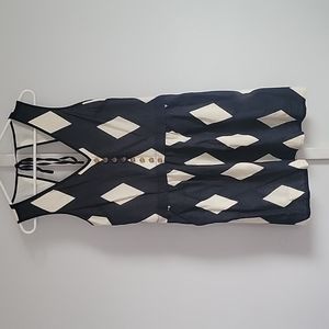 Leifsdottir mini dress with jingle button decoration in front